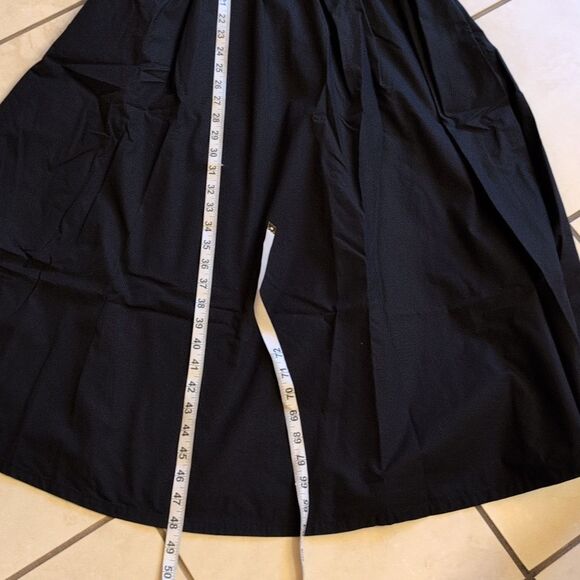 NWOT Quince Cotton Mixed Media Tank Dress Black Midi XS - Picture 11 of 14